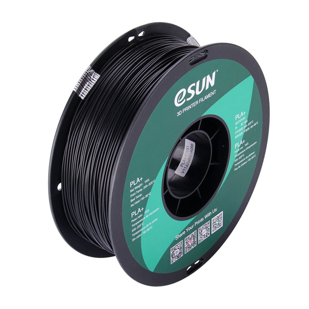 eSun PLA+ Black 1kg 1.75mm 3D Printer Filament