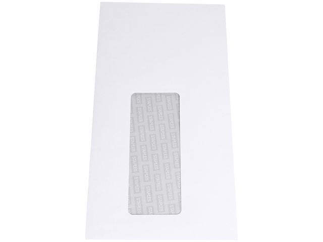 Staples Staples Venster envelop Peel & Seal klep C6/C5 114 x 229 mm, 80 g/m², venster rechts