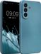 kwmobile metallic telefoonhoesje van TPU - geschikt voor Samsung Galaxy A57 5G - Flexible case voor smartphone - In Metallic carabisch blauw