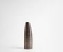 Vase conique B13 x T7 x H35 cm Aluminium Moka Bronze moulé