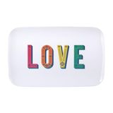 Maiolika dienblad melamine 40,5 x 25 cm wit