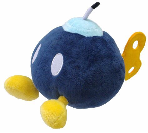 Super Mario Bob-omb Plush Toy - 14cm