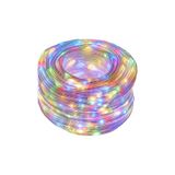 Led-lichtsnoer met 4 AA-batterijen, 5 m, RGB-kleuren, pvc-materiaal en koper, ideaal voor decoratie binnen en buiten.