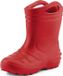 Ladeheid Bottes de pluie enfant - Caoutchouc - avec chausson et poignées - Imperméable - EVA - Chausson lavable – Rouge – 24
