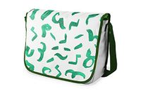 Bonamaison Digitaal bedrukte Messenger schooltas met kaki riem voor meisjes en jongens, boodschappentassen voor scholieren, schoudertassen, grootte: 29x36 cm