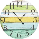 vidaXL Wandklok 60 cm MDF Multikleur