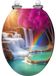 Toiletbril decoratief van hars met serene waterval