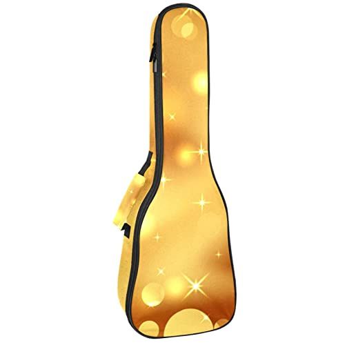 Mersov Concert Ukelele Rugzak, Heavy Duty Ukulele Case Bag met Opslag, Sopraan Concert Tenor Ukelele 10MM Gewatteerde BagGolden Bokeh Achtergrond