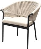 Suns Santorini dining tuinstoel matt royal grey - camel sand