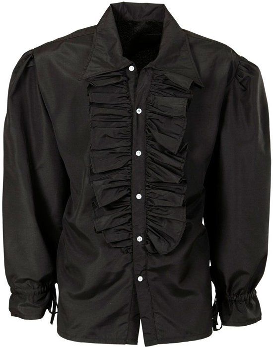 Widmann Spaans & Mexicaans Kostuum Roucheshemd Chico Shirt Zwart Man Medium / Large Carnaval kostuum Verkleedkleding