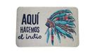 hola-world. Originele deurmat voor entree en binnendeur (keuken, slaapkamer, woonkamer enz.), antislip rubberen onderkant, machinewasbaar, model: Indian, afmetingen: 45 x 70 cm.