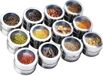 Bol Set de 12 pots à épices en acier inoxydable avec couvercles transparents, pots de conservation magnétiques, adaptés aux réfrigérateurs et barbecues.
