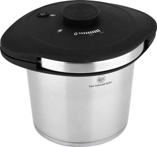 CS-Kochsysteme Galaxy Snelkookpan - 6 liter - Zilver/Zwart
