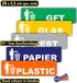 JERMA allerhandestickers Jerma - Recycling Kliko Sticker Set - 5 stuks - 20 x 5.5 cm - Vinyl