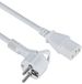 Electraline 95501 Stroomkabel 230V 1.8M, haakse netkabel naar C13-bus, IEC 320, 3-polige PC-netkabel, H05VV-F 3G0,75 kabel