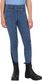 QHP Paardrijlegging Qhp Rosalynn Denim Full Grip Kids Denim - 140