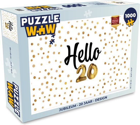 MuchoWow Puzzel Jubileum - 20 jaar - Design - Legpuzzel - Puzzel 1000 stukjes volwassenen