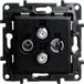 Niloe Step Stopcontact TV-R-SAT-SAT, zwart, 1,5 dB
