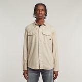 G-Star Marine Slim Shirt Heren Lange Mouw Katoen XXL Dk Brick Gd
