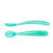 Chicco Duplo Soft Blue Silicone Spoon 6m+ 2 Units