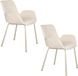 Zuiver Brit Eetkamerstoelen Armleuning Beige - Set van 2
