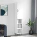 vidaXL Buffet Haut, Armoire avec Portes et Pieds, Meuble de Rangement, Organisateur de Salon Salle de Séjour, Moderne, Blanc Bois d'Ingénierie