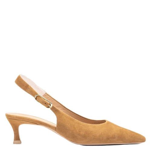 Unisa Ibon 26 suède slingback pumps cognac