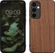 kwmobile telefoonhoesje geschikt voor Samsung Galaxy A35 - Hoesje met bumper in donkerbruin - Backcover - hout