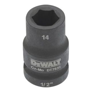DEWALT dopsleutel kort 14mm 1/2" - 1 stuk