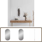 vidaXL Wandspiegel 80x35 cm ovaal zilverkleurig