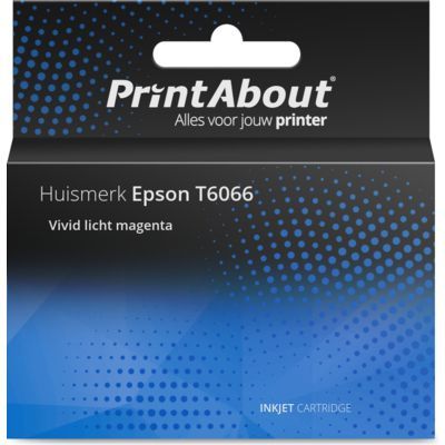 PrintAbout T6066 Vivid Light Magenta Ink Cartridge for Epson Printers