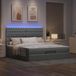 Maison Exclusive - Cadre de lit ottoman avec matelas, gris clair, 180x200 cm, textile