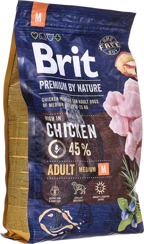 Brit Premium by nature Adult Medium 6kg 45% vlees!