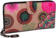styleBREAKER Portefeuille pour femmes, grand format, motif ethnique, fermeture éclair, bouton-pression, nombreux compartiments pour cartes