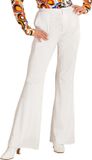 Widmann Groovy Gwendolyn 70s Dames Broek, Wit Vrouw