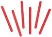 Steelen van hout, rood, 114 x 10 x 2 mm. 50 stuks.