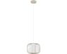 EGLO Terrarosa Hanglamp - E27 - Ø 28,5 cm - Zand|Wit - Staal|Textiel