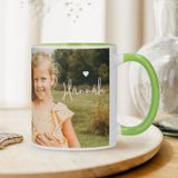 Mok met foto en tekst - Vert - 325 ml