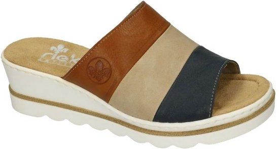 Rieker Dames Slippers - cognac/caramel - maat 39
