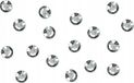Strasssteentjes - cercle argenté, 3 mm, 50 pièces.