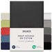 Dreamzie Boxspring Hoeslaken 180x200 cm - 200x200 cm, 100% Katoen Jersey, Matrashoogte Tot 37 cm, Hypoallergeen, Oeko-Tex, Donkergrijs