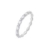 Swarovski Vittore ring metaal / kristal zilver 60