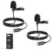 NEEWER Mini lavalier-microfoon, USB C, 2 stuks, compatibel met iPhone 16 15 Pro Max, Android telefoon, tablet, pc, omnidirectionele condensatormicrofoon om aan te sluiten, met 2 m lange kabel