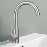 Ibenzoa® Wastafelmengkraan Zilver RVS Thermostaat Draadloze Bediening
