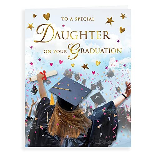 Regal Publishing Regal Publishing C80985 Traditionele Graduation Card Graduation Dochter, zwart|grijs|groen|beige,- 8 x 6"