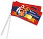 Merkloos / Sans marque Partyxplosion B.V. Zwaaivlaggetje Welkom Sinterklaas - 25x - 38 cm - Polyester - Rood