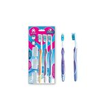 Setablu Toothbrush 3 Pack Medium with Cap Triple Force