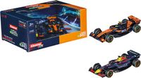Carrera Speelgoedvoertuig Auto - Formule 1 Set - Red Bull Racing Max Verstappen No.1 - McLaren Lando Norris No.4 - Pull Back Auto - Terugtrekauto - 1:43