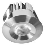 Osram Mini Spot LED inbouwspot 6W satijn nikkel IP44, set van 5 plafondspots 42mm 480lm, badkamer keuken warm wit 3000K