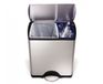 simplehuman CW1830 Vuilnisbak - 46L - Rechthoekig - RVS